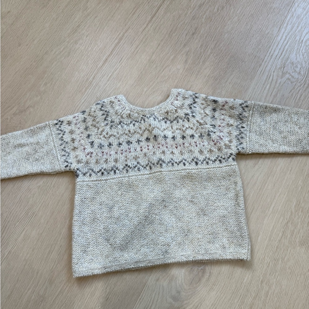 Zara Kids Cream Patterned Sweater